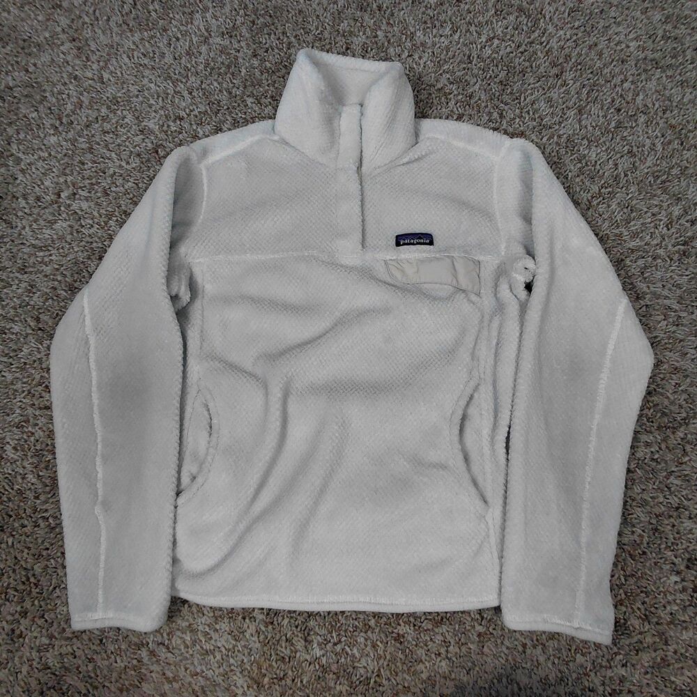 Patagonia Re-Tool Snap-T Pullover Womens Medium White Fleece